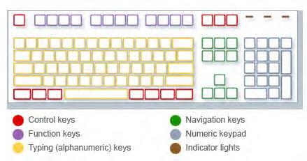 Function keys. The function keys are used to perform specific tasks. They are labelled as F1, F2, F3, and so on, up to F12. The functionality of these keys differs from program to program.