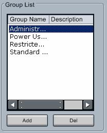 Select the group for which you wish to allocate authorization changes in