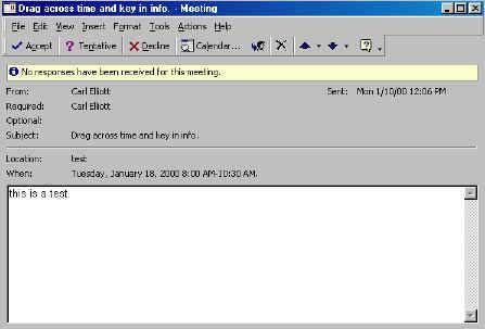 7. Receiving a Meeting Request-You may receive a request from other Polson E-mail Users to attend a meeting.