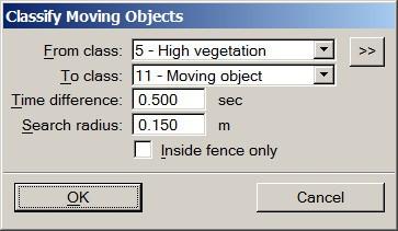 Classify groups / Moving objects Classifies groups of points