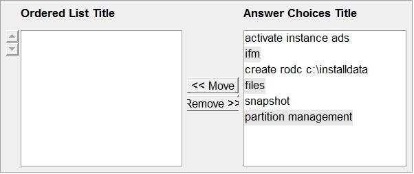 To answer, move the appropriate actions from the list of actions to the answer area