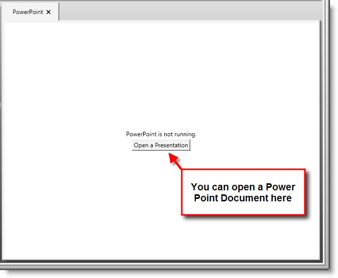 You can also have PowerPoint already open and minimized to the toolbar.