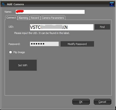 Click "Add Camera", to connect camera in LAN or in WAN. Add cameras in LAN: click Find button and select the cameras.