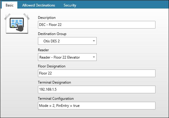 4. If your configuration supports Allowed Destinations floors that