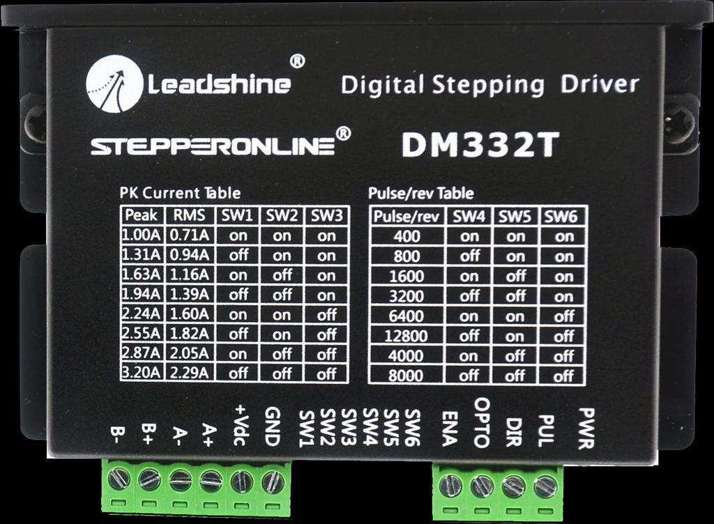 User Manual For DM332T 2-Phase Digital Stepper Drive Designed by StepperOnline Manufactured by Leadshine #7 Zhongke