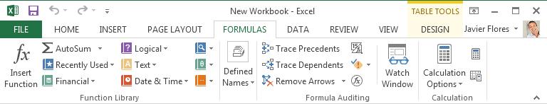 The Home tab is selected by default whenever you open Excel.