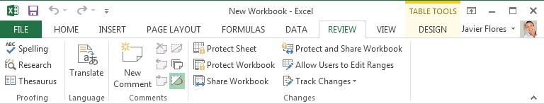 You can use the Review tab to access Excel's powerful editing features, including comments and track changes. These features make it easy to share and collaborate on workbooks.