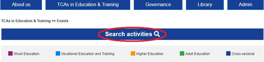 42. Search activities button The user can add one or more criteria to filter.