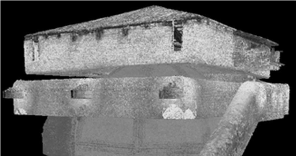 In this environment the TLS point cloud was sectioned in several horizontal levels, or layers, whose positions were defined in correspondance of clearly recognizable architectural changes of the