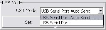 Virtual COM Port mode (Need update firmware) There are two selections of USB modes in "COM x" connection.