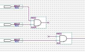 A circuit with a wire missing Missing wire Gives this output in the lower information window Error caused