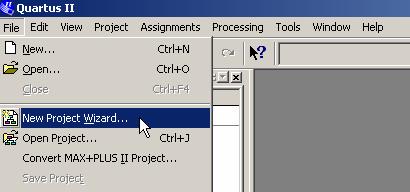 Project creation Select from