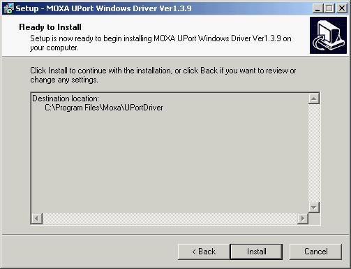 Click Next to install the driver in the indicated folder.