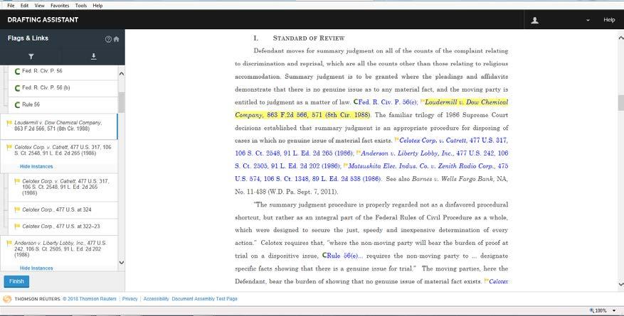 Working with Flags and Links Insert, update, or remove KeyCite status flags and links from the citations in your document to the full-text documents on Westlaw.