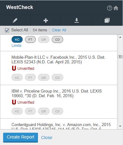 Citations that are not available with your subscription display with a red symbol displayed next to them.