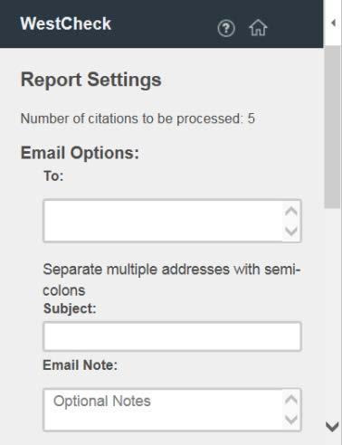 DOWNLOADING, PRINTING, AND SENDING CITATIONS WITH THE OFFICE ADD-IN To download, print, and send the entire citations list or individual citations in the list using the Drafting Assistant Office