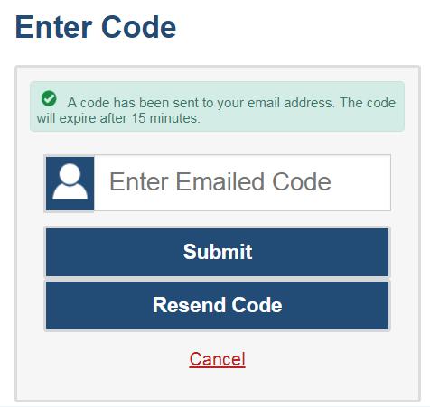 Accessing TIDE Note: If the code has expired, click Resend Code to request a new code. Figure 5. Enter Code Page The Dashboard for your user role appears.