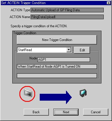 17.1.6 Setting Data Received by ACTION This step sets data to transfer in ACTION. If a data reading source is of a CF card or FEPROM, the transfer data set here is to be the file No.
