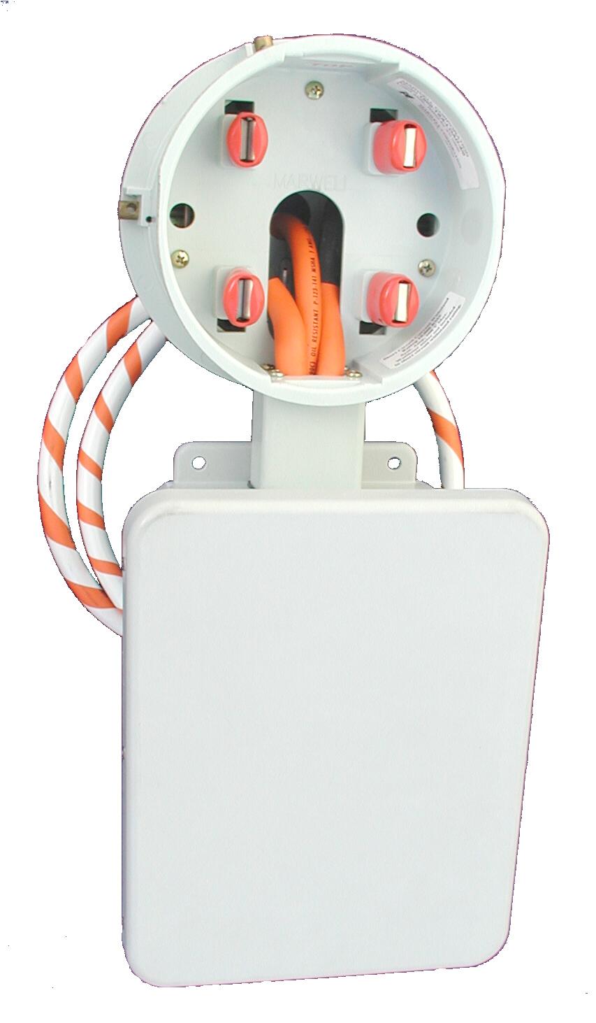 Temporary Service Adapter for 4/0 Cable Designed for one, two, or three cables - size 4/0 This special adapter will safely connect either one or two number 4/0 cables to the line side jaws of a meter