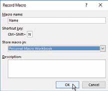 ...cont d Although most macros are intended for use in a specific workbook, general-purpose macros that may be useful in many workbooks can be saved in the special Personal Macro Workbook.