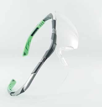 26 g 5X6 SPORTY DESIGN The need to wear protective eyewear for long periods requires that they meet comfort features such as lightness, stability and fit.