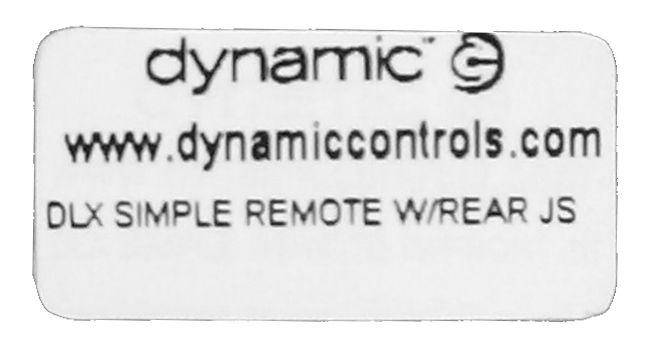 E F G Product label containing: Dynamic Controls' 'dynamic' logo Dynamic Controls' website address Dynamic Controls part description