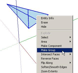 8. So that we can easily erase this triangle later, select the entire thing (press Ctrl +A on PC,