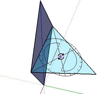 14. Activate the Rotate tool, and place the protractor at the center point of the
