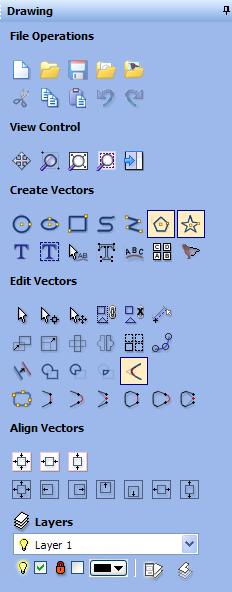 The drawing tools have been updated with new icons for