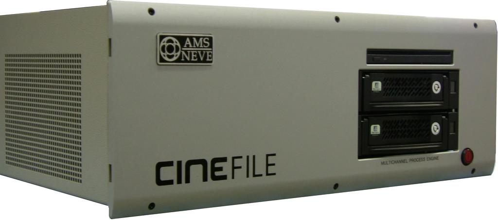 CINEFILE PROCESSING UNIT Illustration 2: The CineFile Processing Unit. The CineFile Processing Unit consists of a 4U rack mount enclosure.