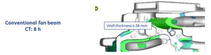 6 th International Congress of Metrology with high penetration length through Aluminium measurements deviate at present more from real wall thickness, but this will be compensated by software