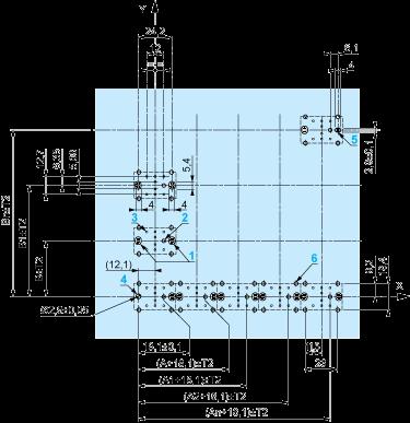A: 30 mm min. B: 40 mm min. Dimensions in in. A: 1.18 in. min. B: 1.57 in. min. General Tolerances of the Panel and Printed Circuit Board The cumulative tolerance must not exceed 0.3 mm / 0.