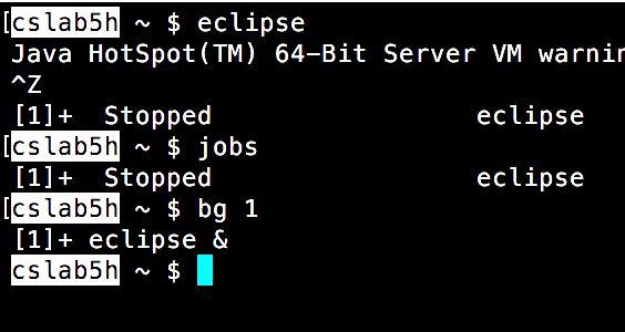 Helpful Shell Tricks: An Example You go to open Eclipse and accidentally forget to add the &, now it s running in the foreground and you can t use your terminal.