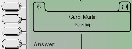 ringing and name or number of calling party To answer the second call Use the Right/Left navigator keys to change screens to
