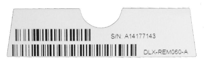 C D Product label containing: Dynamic Controls' logo The product's bar code The product's serial number The product's part number Tamper evident seal.