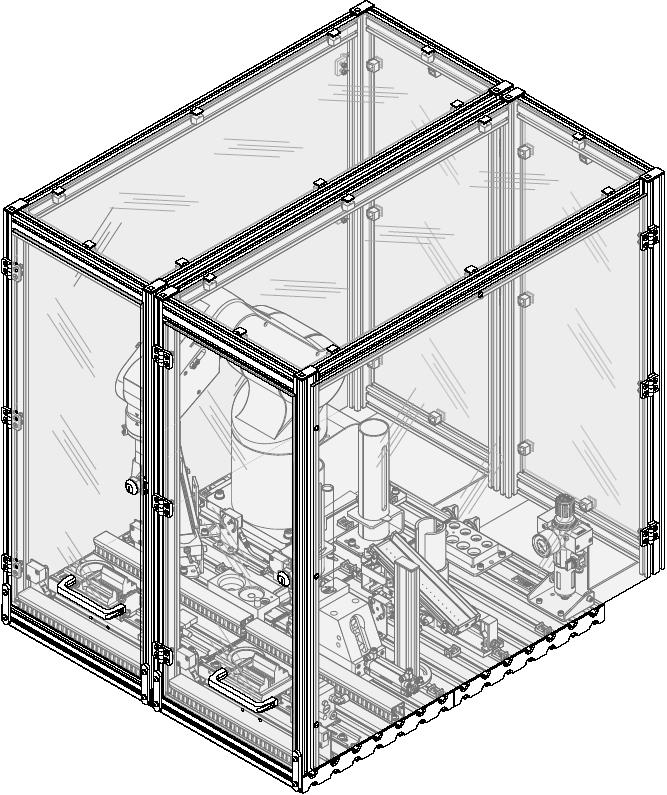 MPS Safety engineering The system Plexiglas safety enclosure The Modular Production System offers many possibilities for integrating the topic of safety engineering: Plexiglas safety enclosures for