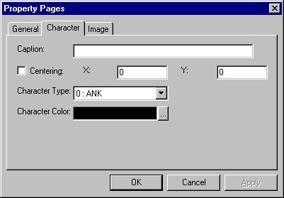 2. FAPT PICTURE (Windows) Character Caption: Enter a character string to be displayed.