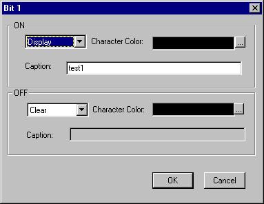 2. FAPT PICTURE (Windows) Edit dialog box The setting items enclosed in the ON frame specify operation to be performed when a specified bit is turned on.