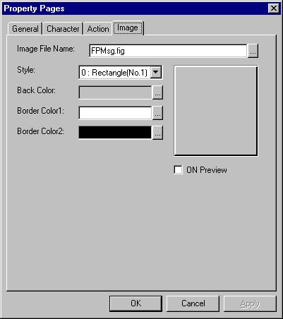 2. FAPT PICTURE (Windows) Image Image File Name: The FIG file holding control figures can be selected. Style: Select a type of figure registered in Image File Name.