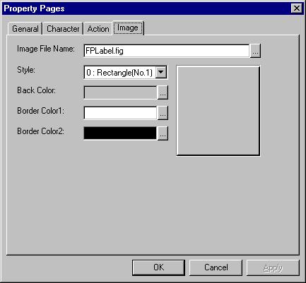 2. FAPT PICTURE (Windows) Image Image File Name: A FIG file holding a control figure can be selected. Style: Select a type of control figure registered in the "Image File Name.