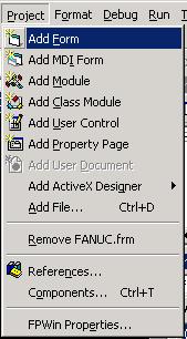 2. FAPT PICTURE (Windows) A form can be added using the procedure below. When FANUC.