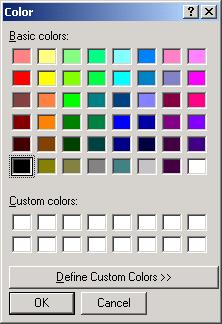 2. FAPT PICTURE (Windows) Color specification Clicking a color button on the Image tab opens the Color dialog box.