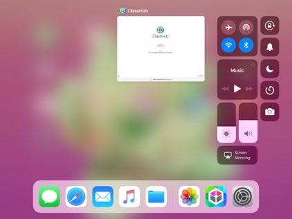 Students using ipads with ios 12 or later should swipe down from the top right