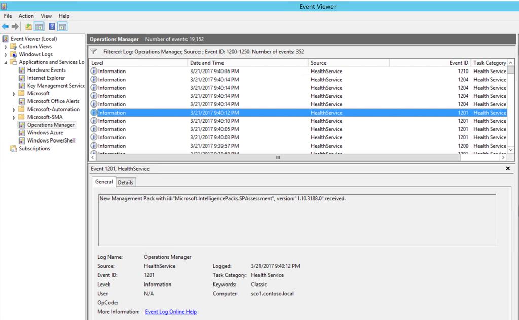 Assessment The Microsoft Unified Support assessments MPs will be downloaded as soon as the solution is added to the log analytics workspace.