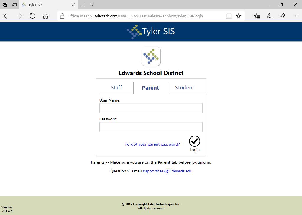 To begin using the Parent Portal, follow these steps: 1.) Your password will be emailed to the address KSD has on record for you. 2.) Go to the Tyler SIS Student 360 web page https://sis.kunaschools.