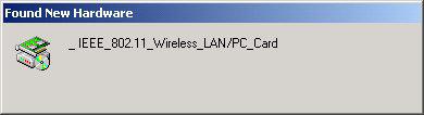 3-2 Set up Wireless LAN PC Card for Windows 2000 Step 1: After