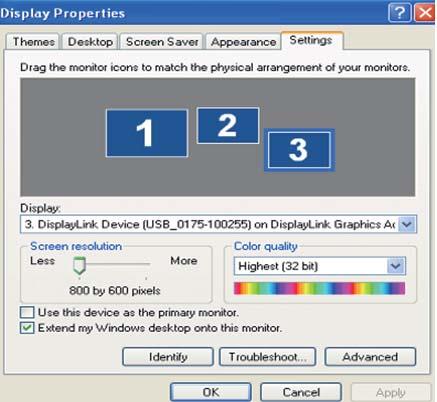 Right-click on the Windows Desktop and select Properties from the displayed menu. The Display Properties window appears. 5.2. Select the Settings tab.