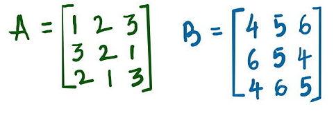 Matrix Division >> A = [1 2 3; 3 2 1; 2 1 3]; >> B = [4 5 6; 6 5 4; 4 6 5]; >> A/B 0.7000-0.