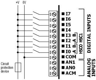 npn (sink) digital input wiring pnp (source) digital input wiring npn