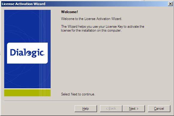 Starting the License Activation Wizard Starting the License